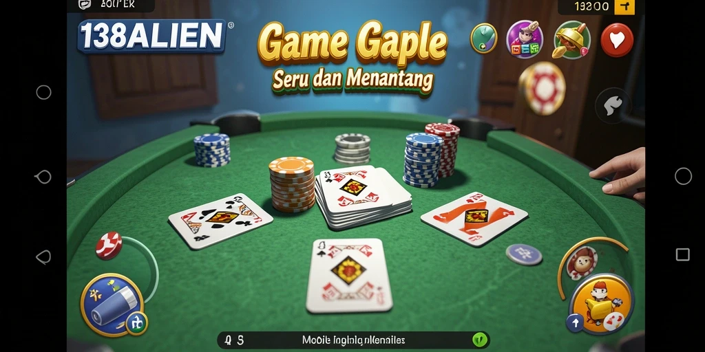 Tampilan gameplay Gaple yang seru dan penuh strategi
