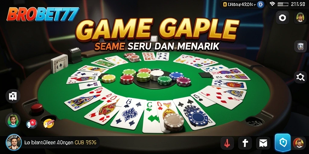 Tampilan gameplay Gaple yang menarik dan penuh warna.