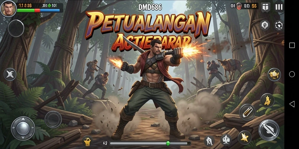 Tampilan gameplay DMD686 dengan aksi mendebarkan.