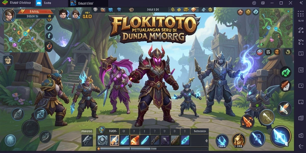 Screenshot gameplay yang menampilkan petualangan epik dalam MMORPG.