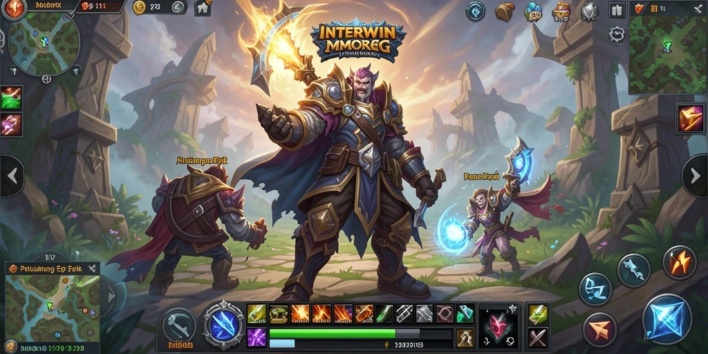 Tampilan gameplay yang seru dan penuh aksi dalam INTERWIN.