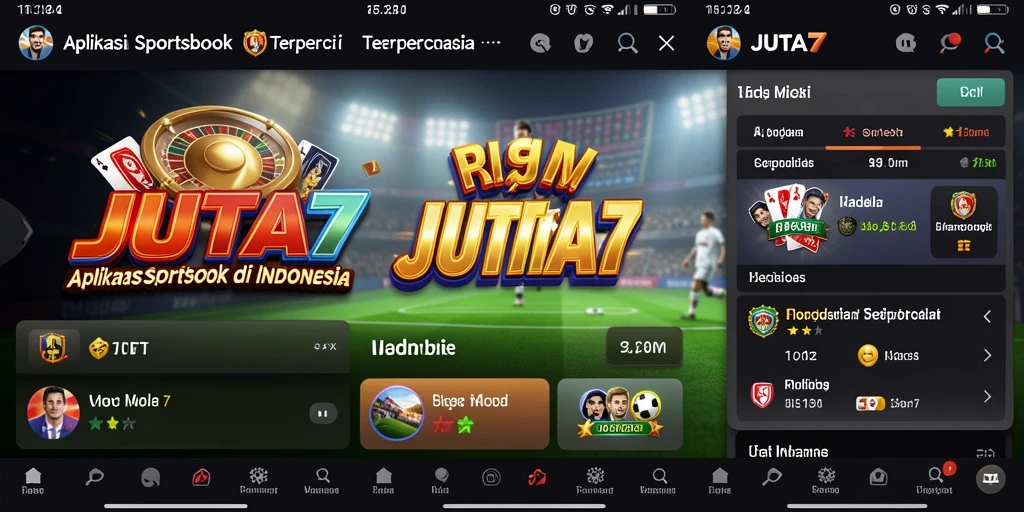 Tampilan permainan sportsbook JUTA7 dengan fitur menarik.