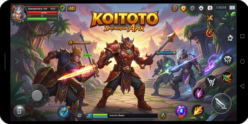 Tampilan gameplay seru dan penuh aksi dalam KOITOTO.
