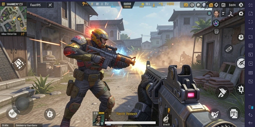 Tangkapan layar MAMEN123 menampilkan aksi pertempuran mendebarkan dalam game TPS.