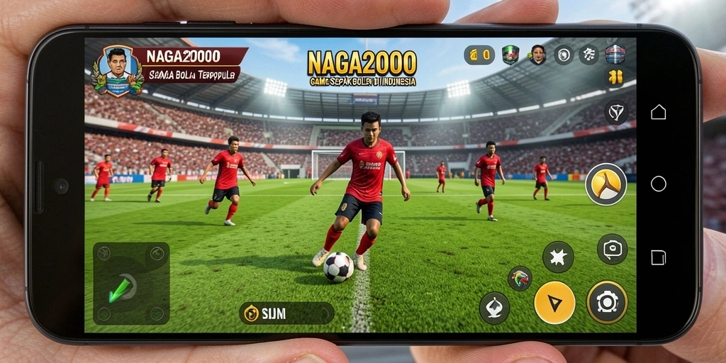 Tampilan menakjubkan gameplay sepak bola di NAGA2000.