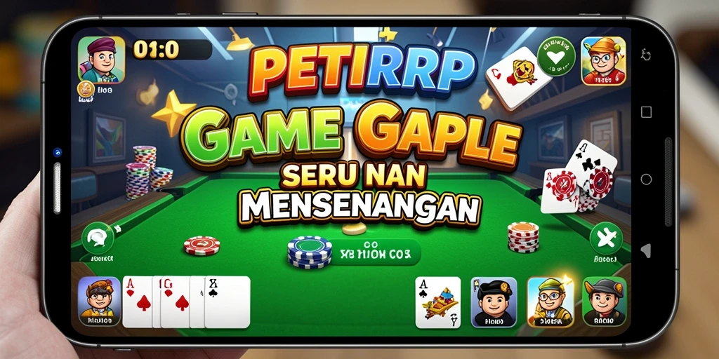 Tampilan memikat dari gameplay Gaple di PETIRRP.
