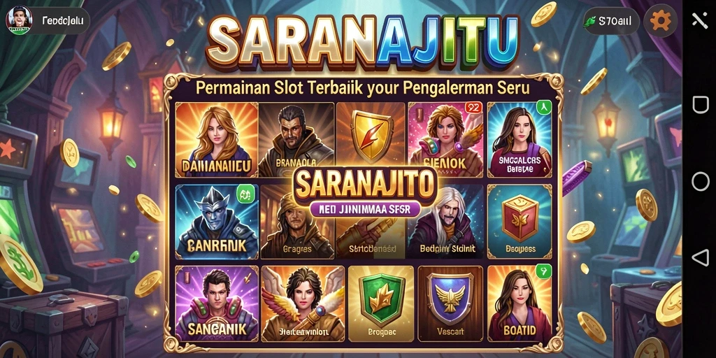 Tampilan gameplay SARANAJITU yang penuh warna dan menawan.