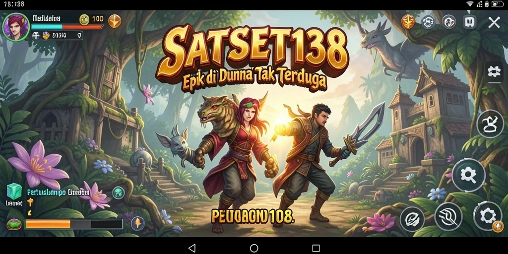 Tangkapan layar dari SATSET138 menampilkan aksi seru petualangan di dunia fantasi.