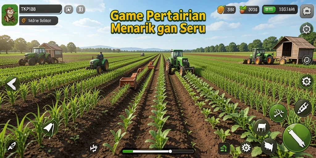 Tampilan gameplay menarik dari TKP188 saat menanam dan memanen.
