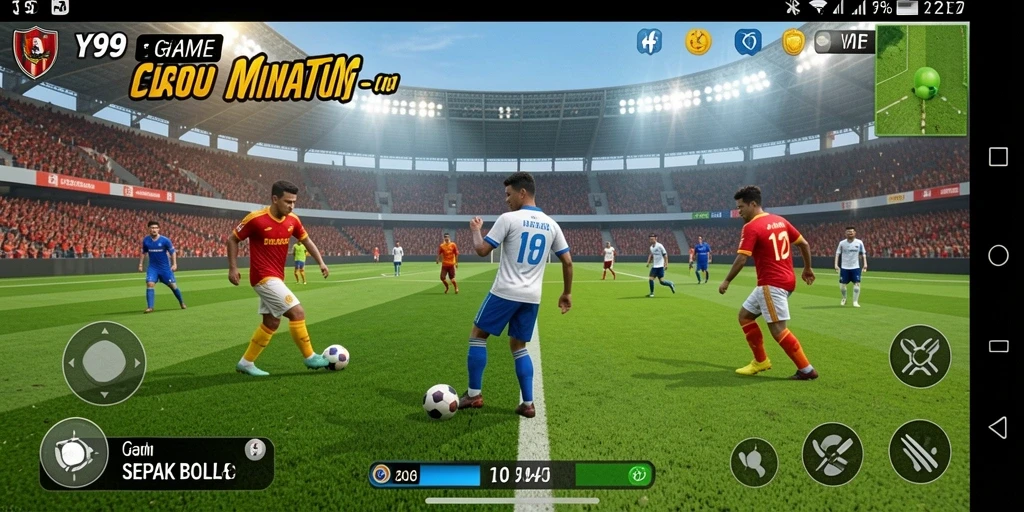 Tampilan gameplay yang menarik dalam Y89 saat pertandingan berlangsung.